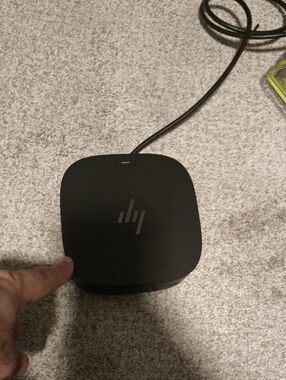 HP Black Compact  Dock with Integrated Cable